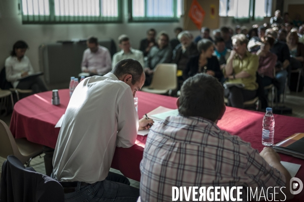 Laurent Berger, secrétaire général du syndicat CFDT en visite à Lille