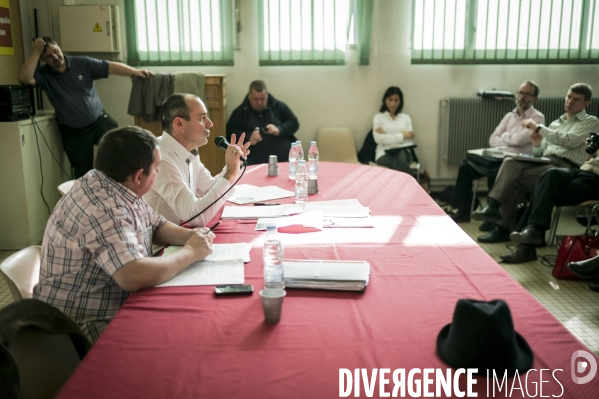 Laurent Berger, secrétaire général du syndicat CFDT en visite à Lille