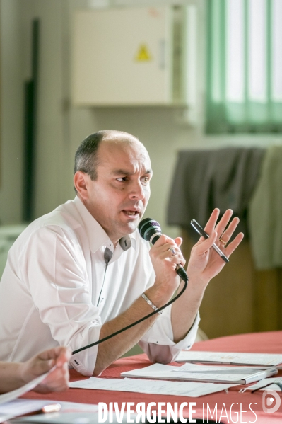 Laurent Berger, secrétaire général du syndicat CFDT en visite à Lille