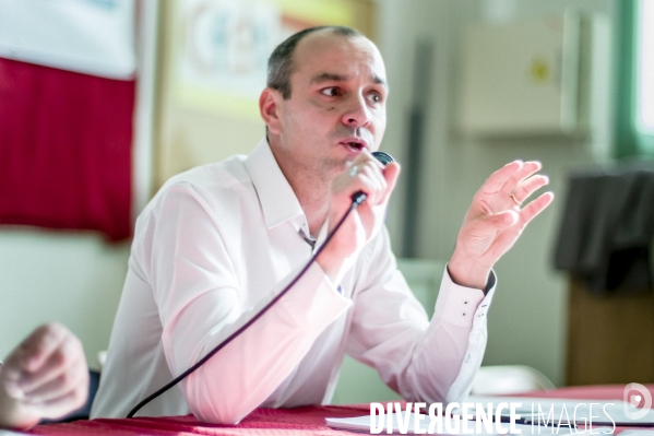 Laurent Berger, secrétaire général du syndicat CFDT en visite à Lille