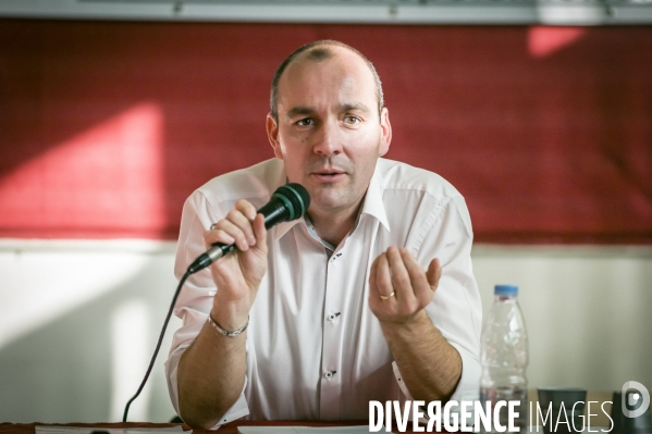 Laurent Berger, secrétaire général du syndicat CFDT en visite à Lille