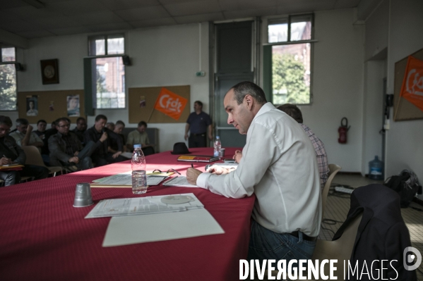 Laurent Berger, secrétaire général du syndicat CFDT en visite à Lille