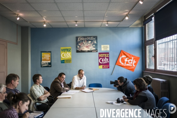 Laurent Berger, secrétaire général du syndicat CFDT en visite à Lille