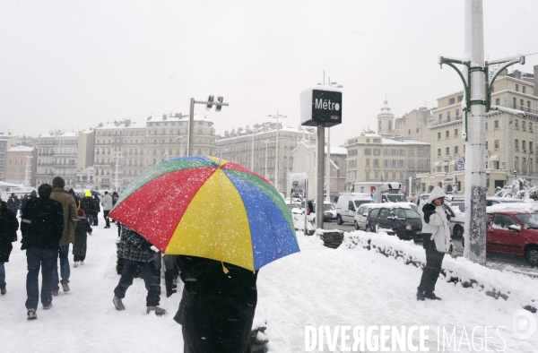 Marseille sous la neige