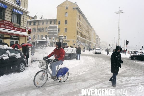 Marseille sous la neige