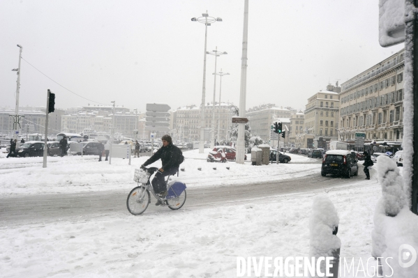 Marseille sous la neige