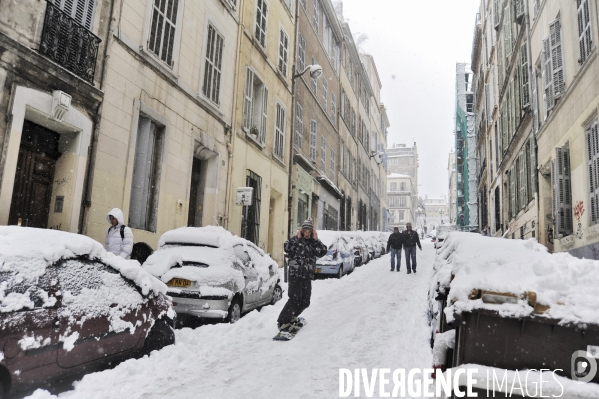 Marseille sous la neige