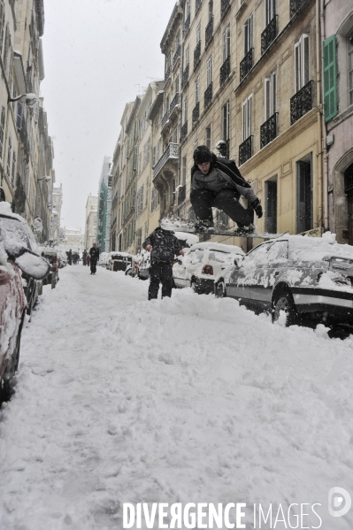 Marseille sous la neige