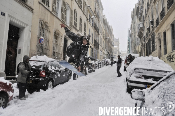 Marseille sous la neige