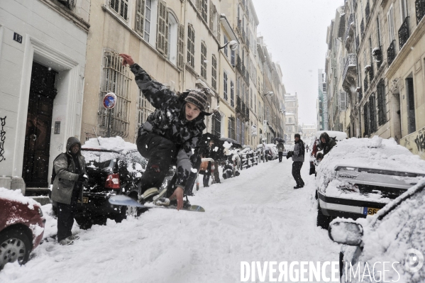 Marseille sous la neige