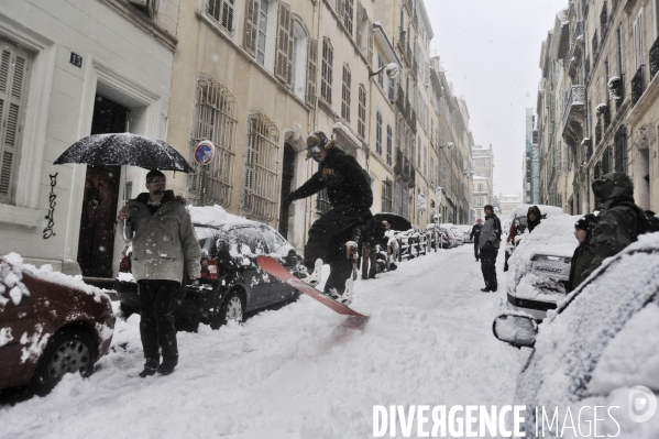 Marseille sous la neige