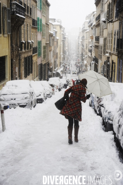 Marseille sous la neige