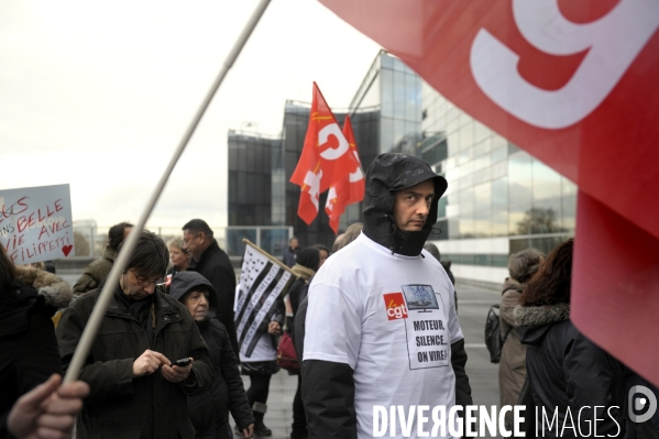 Grève et manifestation à France télévision