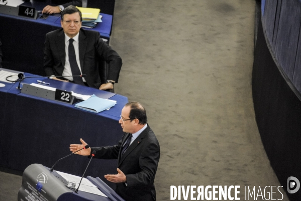 Francois Hollande au Parlement Européen