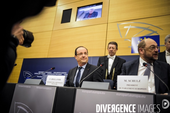 Francois Hollande au Parlement Européen