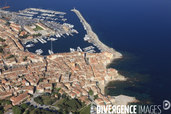 Vue aérienne du golfe de Saint Tropez