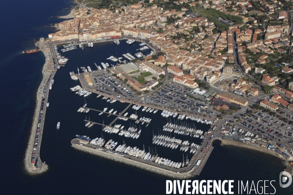 Vue aérienne du golfe de Saint Tropez