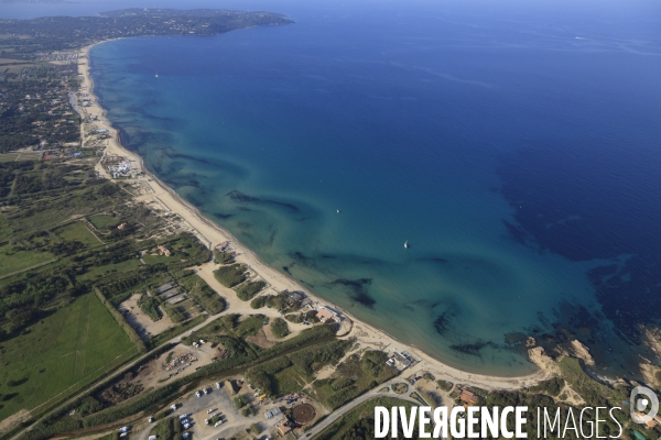 Vue aérienne du golfe de Saint Tropez