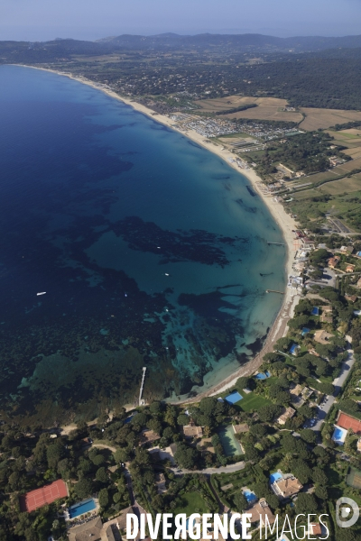 Vue aérienne du golfe de Saint Tropez