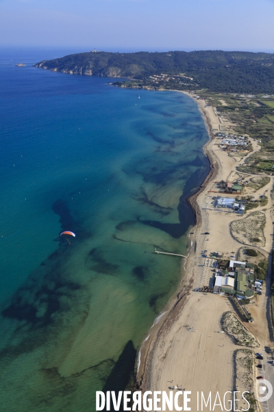 Vue aérienne du golfe de Saint Tropez