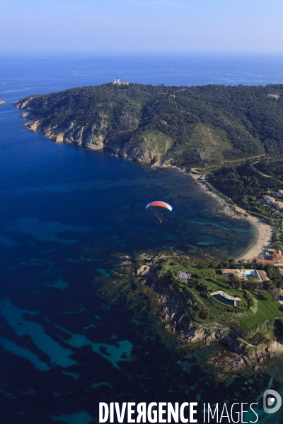 Vue aérienne du golfe de Saint Tropez