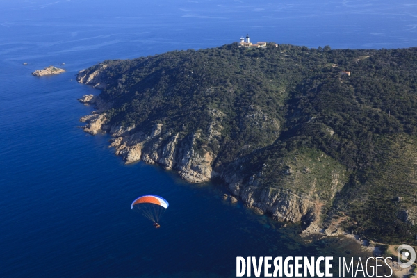 Vue aérienne du golfe de Saint Tropez