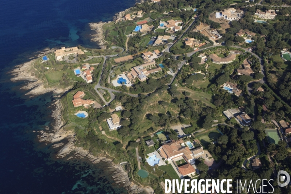Vue aérienne du golfe de Saint Tropez