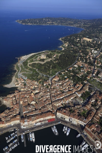 Vue aérienne du golfe de Saint Tropez