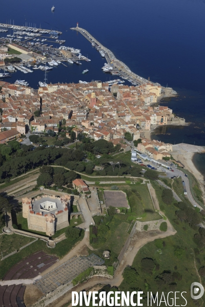 Vue aérienne du golfe de Saint Tropez