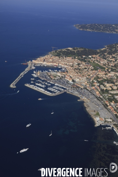 Vue aérienne du golfe de Saint Tropez