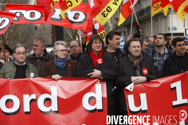 Manifestation contre l accord de  Sécurisation de l Emploi  à l appel de la CGT et de FO