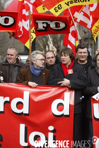 Manifestation contre l accord de  Sécurisation de l Emploi  à l appel de la CGT et de FO