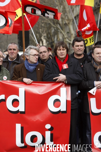 Manifestation contre l accord de  Sécurisation de l Emploi  à l appel de la CGT et de FO