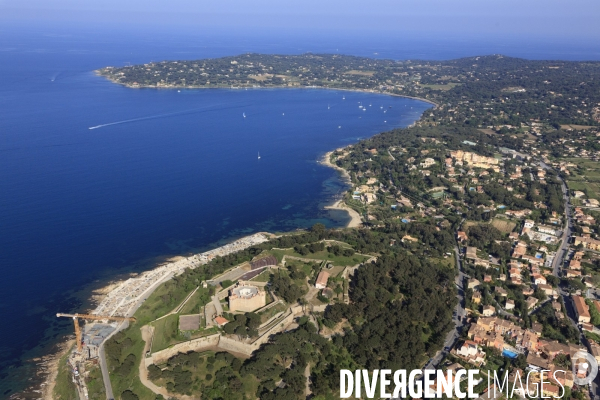 Vue aérienne du golfe de Saint Tropez