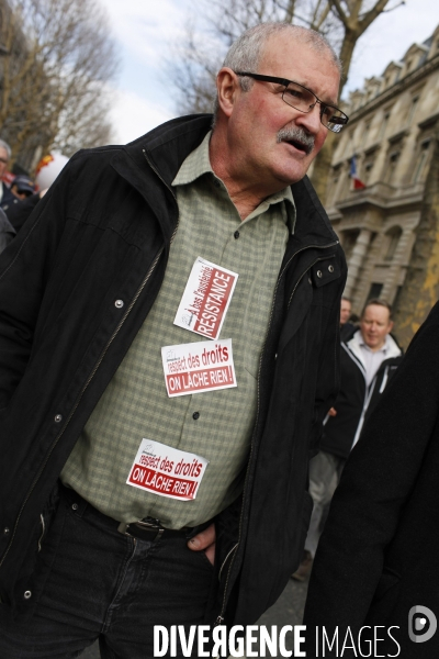 Manifestation contre l accord de  Sécurisation de l Emploi  à l appel de la CGT et de FO