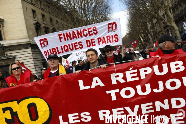 Manifestation contre l accord de  Sécurisation de l Emploi  à l appel de la CGT et de FO