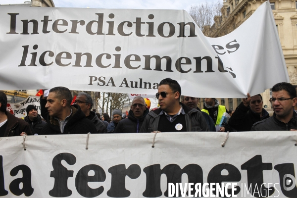 Manifestation contre l accord de  Sécurisation de l Emploi  à l appel de la CGT et de FO