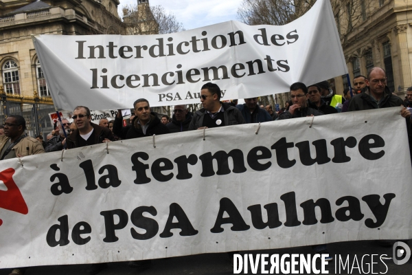 Manifestation contre l accord de  Sécurisation de l Emploi  à l appel de la CGT et de FO