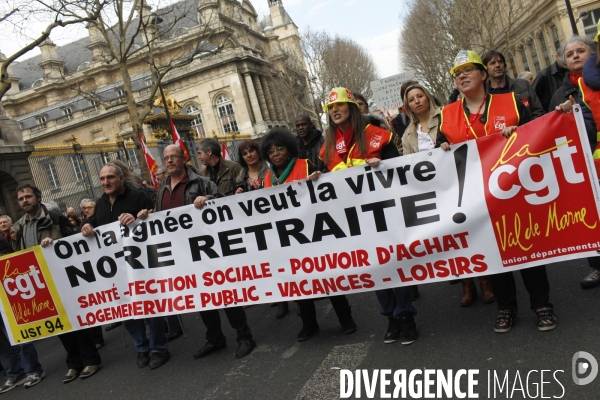 Manifestation contre l accord de  Sécurisation de l Emploi  à l appel de la CGT et de FO