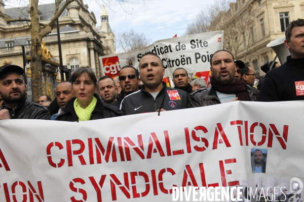 Manifestation contre l accord de  Sécurisation de l Emploi  à l appel de la CGT et de FO