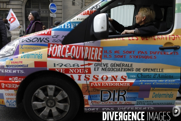 Manifestation contre l accord de  Sécurisation de l Emploi  à l appel de la CGT et de FO