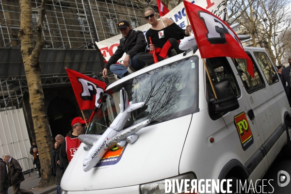 Manifestation contre l accord de  Sécurisation de l Emploi  à l appel de la CGT et de FO