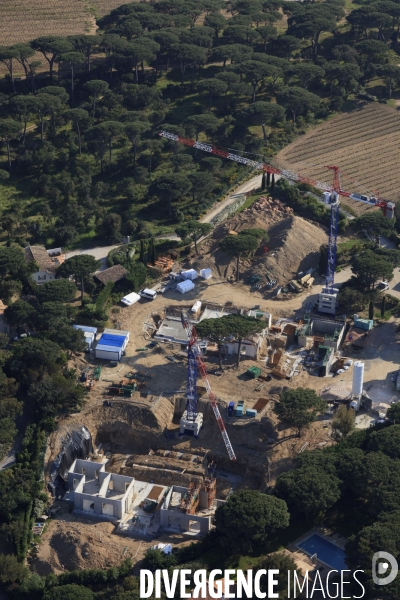 Vue aérienne du golfe de Saint Tropez