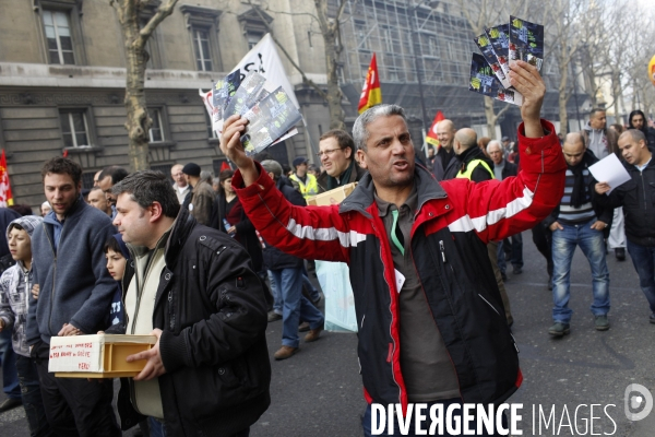 Manifestation contre l accord de  Sécurisation de l Emploi  à l appel de la CGT et de FO