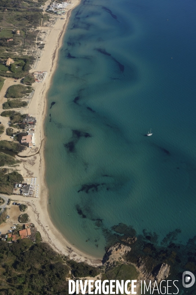 Vue aérienne du golfe de Saint Tropez