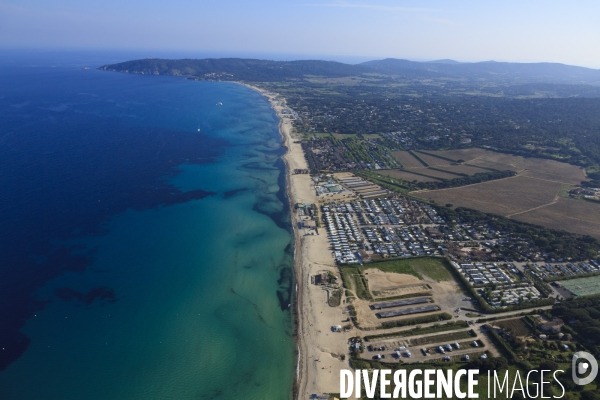 Vue aérienne du golfe de Saint Tropez