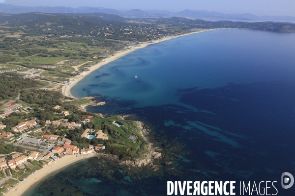 Vue aérienne du golfe de Saint Tropez