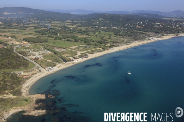 Vue aérienne du golfe de Saint Tropez