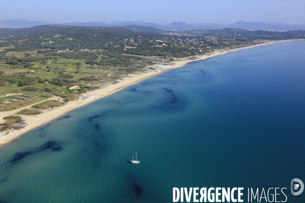 Vue aérienne du golfe de Saint Tropez