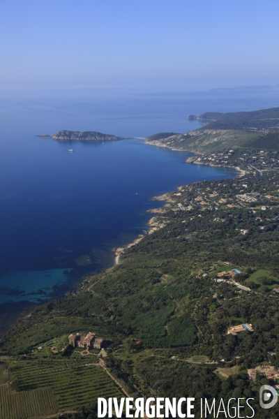 Vue aérienne du golfe de Saint Tropez